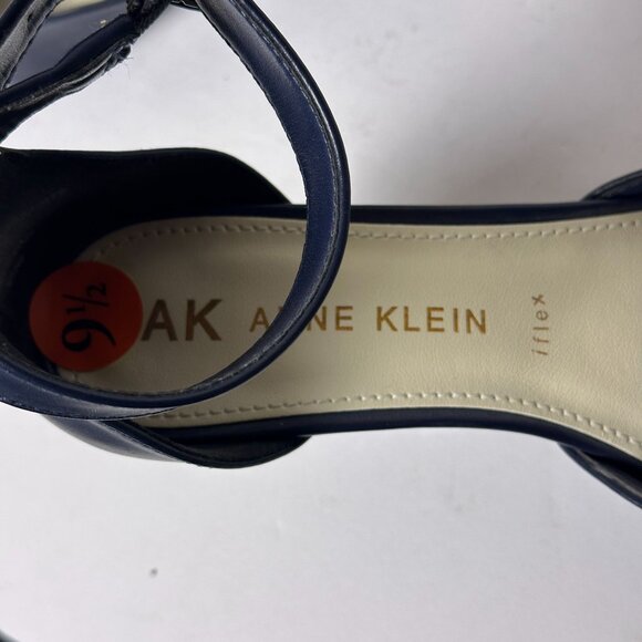 Anne Klein Ankle Strap Heels Women 9.5 Navy Blue Classy Special Occasion Shoes - Picture 12 of 16